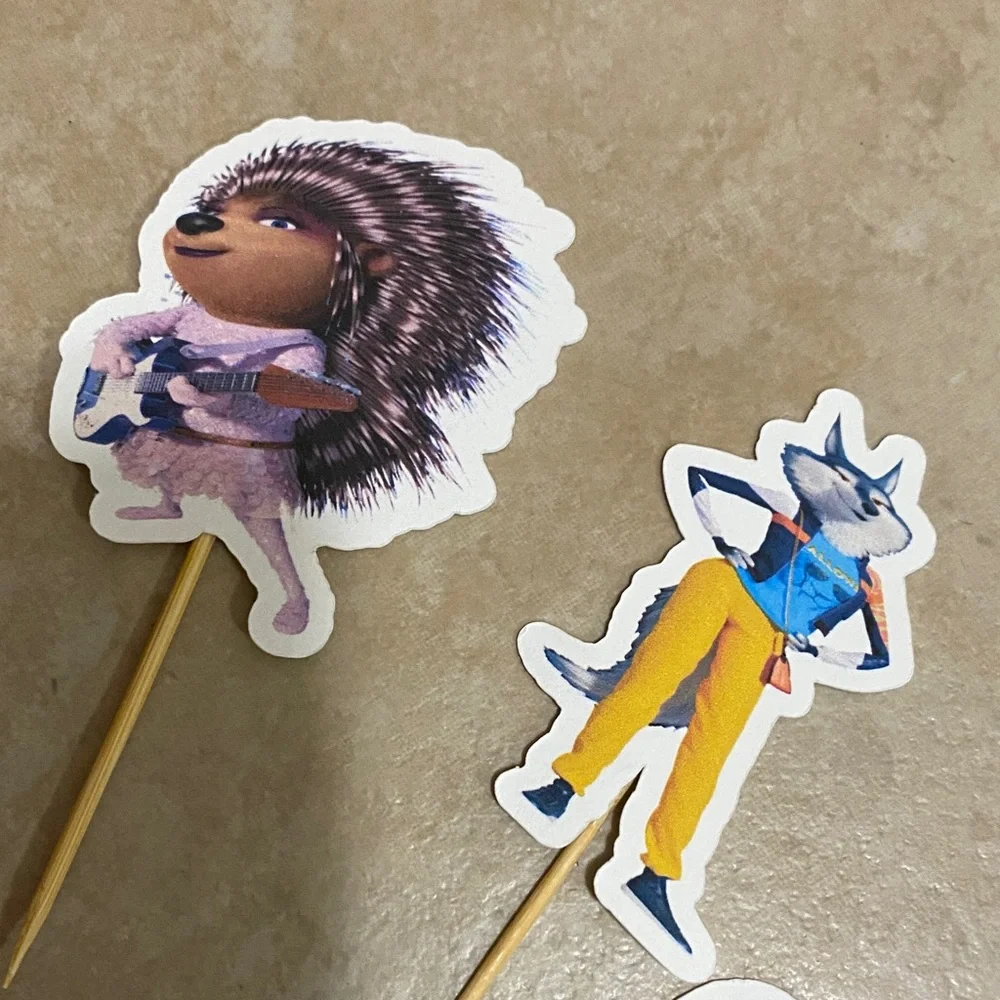 Sing 2 Character Cupcake Toppers for Parties